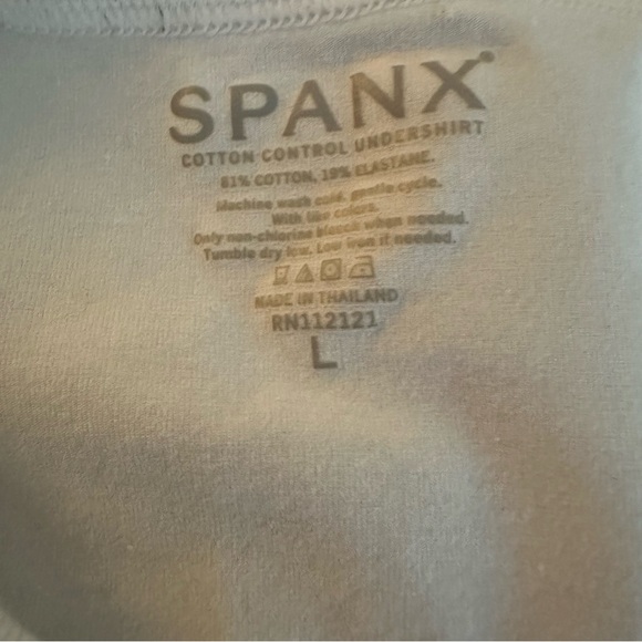 SPANX cotton control under shirt white tank top size large - Picture 4 of 4